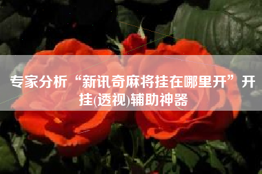 专家分析“新讯奇麻将挂在哪里开	”开挂(透视)辅助神器