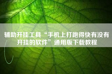 辅助开挂工具“手机上打跑得快有没有开挂的软件”通用版下载教程
