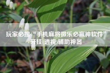 玩家必搜“手机麻将微乐必赢神软件	”开挂(透视)辅助神器