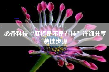 必备科技“麻将是不是有挂	”详细分享装挂步骤