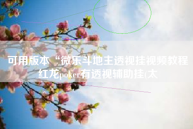 可用版本“微乐斗地主透视挂视频教程红龙poker有透视辅助挂(太