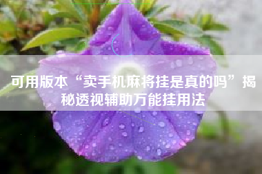 可用版本“卖手机麻将挂是真的吗	”揭秘透视辅助万能挂用法