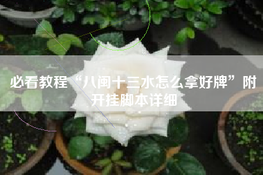 必看教程“八闽十三水怎么拿好牌	”附开挂脚本详细