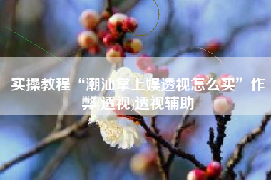 实操教程“潮汕掌上娱透视怎么买	”作弊(透视)透视辅助