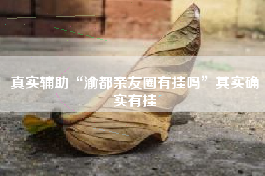 真实辅助“渝都亲友圈有挂吗	”其实确实有挂