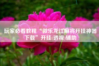 玩家必看教程“微乐龙江麻将开挂神器下载	”开挂(透视)辅助