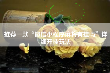 推荐一款“微信小程序麻将有挂吗”详细开挂玩法