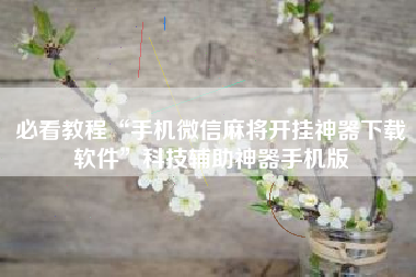 必看教程“手机微信麻将开挂神器下载软件	”科技辅助神器手机版