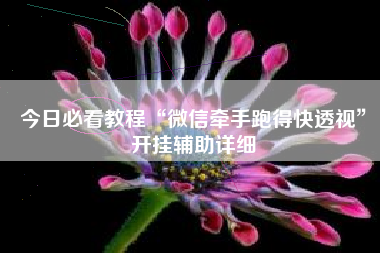 今日必看教程“微信牵手跑得快透视	”开挂辅助详细