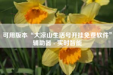 可用版本“大凉山生活号开挂免费软件”辅助器 - 实时智能