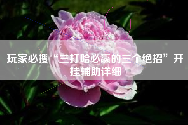 玩家必搜“三打哈必赢的三个绝招	”开挂辅助详细