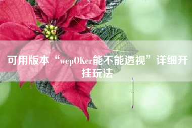 可用版本“wepOKer能不能透视”详细开挂玩法