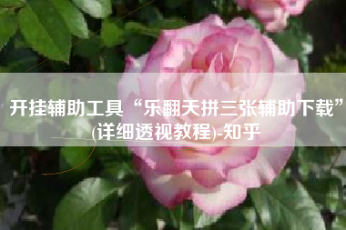 开挂辅助工具“乐翻天拼三张辅助下载”(详细透视教程)-知乎