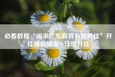 必看教程“闲来广东麻将有那种挂	”开挂辅助脚本+详细开挂