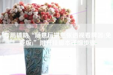 专用辅助“随意玩拼三张透视看牌器(免费版)”附开挂脚本详细步骤