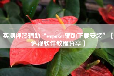 实测神器辅助“wepoker辅助下载安装	”【透视软件教程分享】