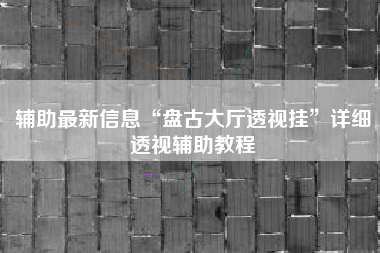 辅助最新信息“盘古大厅透视挂”详细透视辅助教程