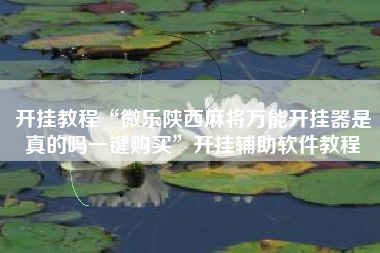 开挂教程“微乐陕西麻将万能开挂器是真的吗一键购买”开挂辅助软件教程