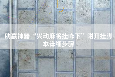 助赢神器“兴动麻将挂咋下”附开挂脚本详细步骤