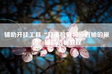 辅助开挂工具“打手机麻将一直输的原因”辅助透视教程