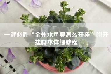 一键必胜“金州水鱼要怎么开挂	”附开挂脚本详细教程