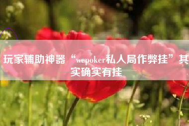 玩家辅助神器“wepoker私人局作弊挂	”其实确实有挂