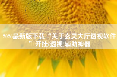 2026最新版下载“关于玄灵大厅透视软件”开挂(透视)辅助神器